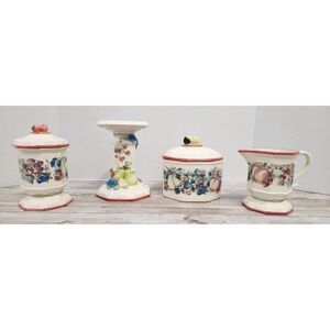Vintage Avon Sweet Country Harvest Candle Pedestal Canister Sugar Bowl Creamer